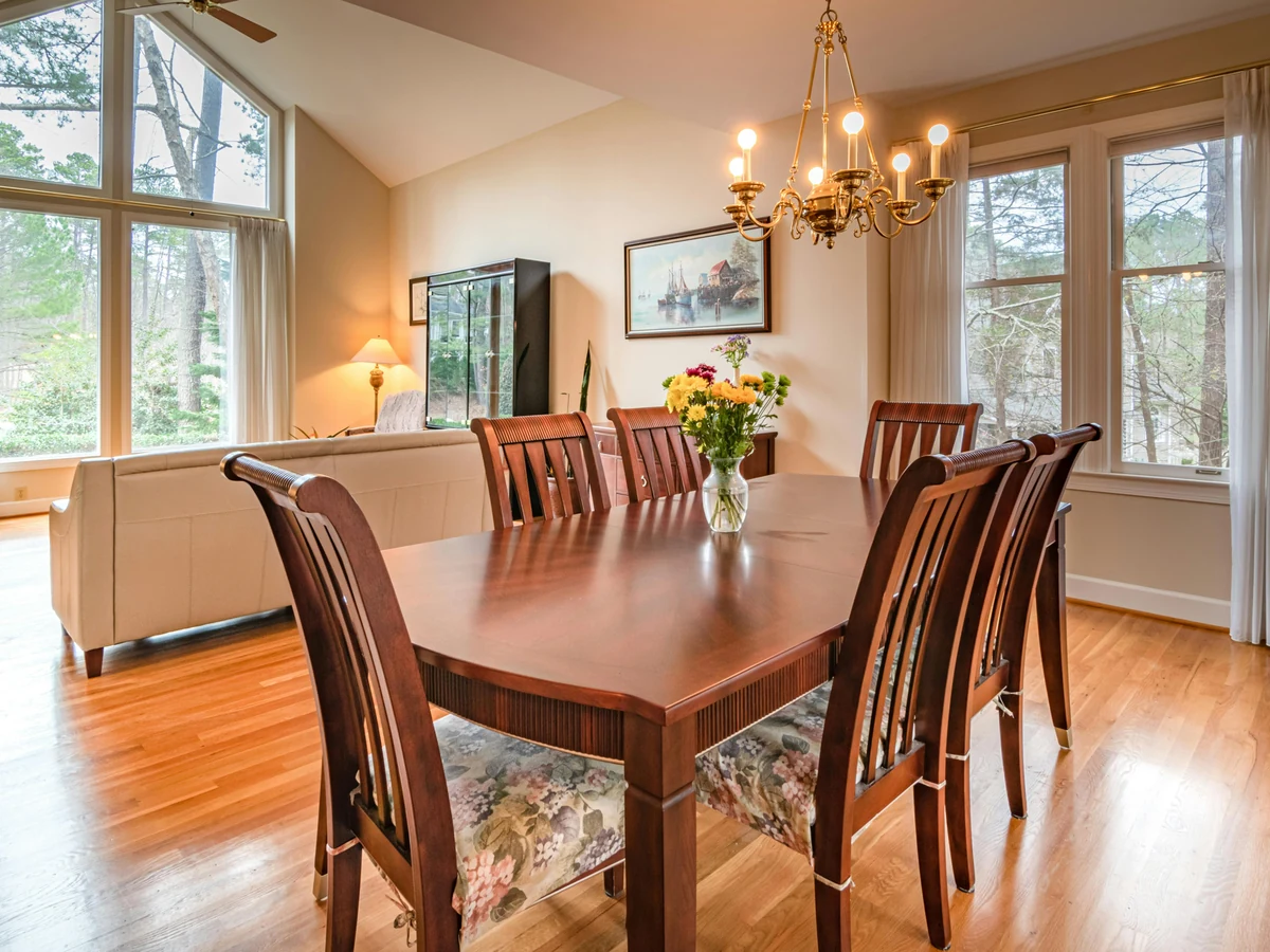 Large formal dining room with professional interior painting in Ipswich
