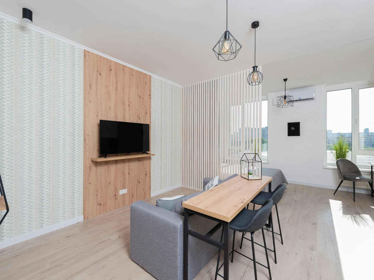Open-plan dining area with professional paint finish in Ipswich
