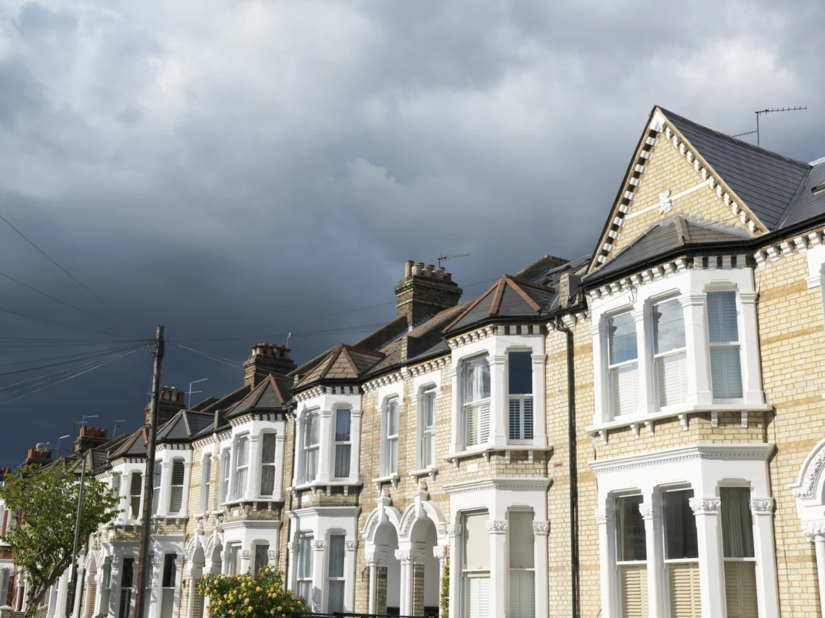 Victorian terraced houses exterior painting in Ipswich showing period style