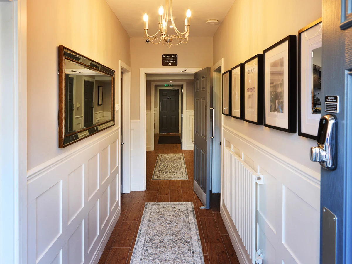 Elegant hallway painting in Ipswich, interior door and woodwork finishing