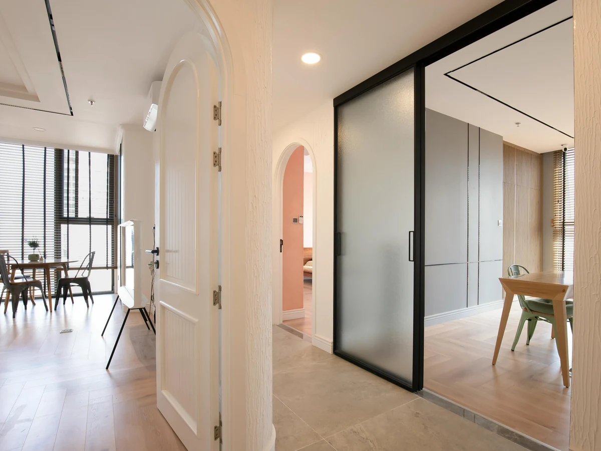 Modern hallway painting in Ipswich, professional interior door and frame work