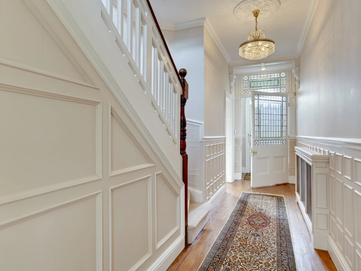 Victorian reception hallway painting costs in Ipswich by Ipswich Painters