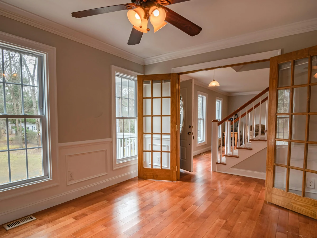Interior ceiling painting in living room, Ipswich