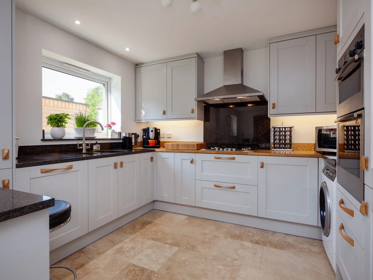 Kitchen cabinet painting costs in Ipswich - grey shaker style by Ipswich Painters