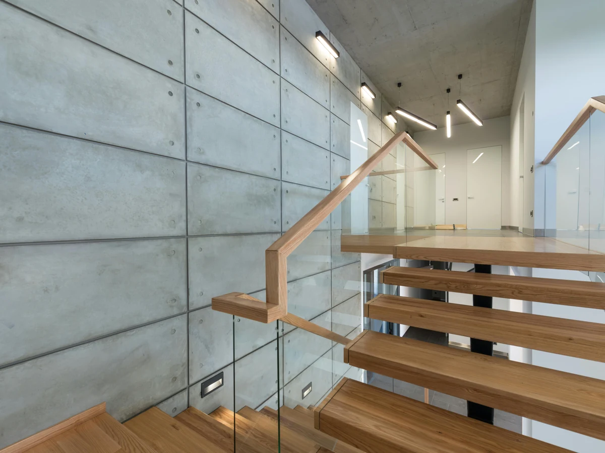 Modern floating timber staircase in Ipswich