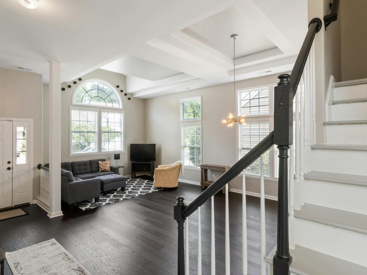 Open plan staircase painting in Ipswich